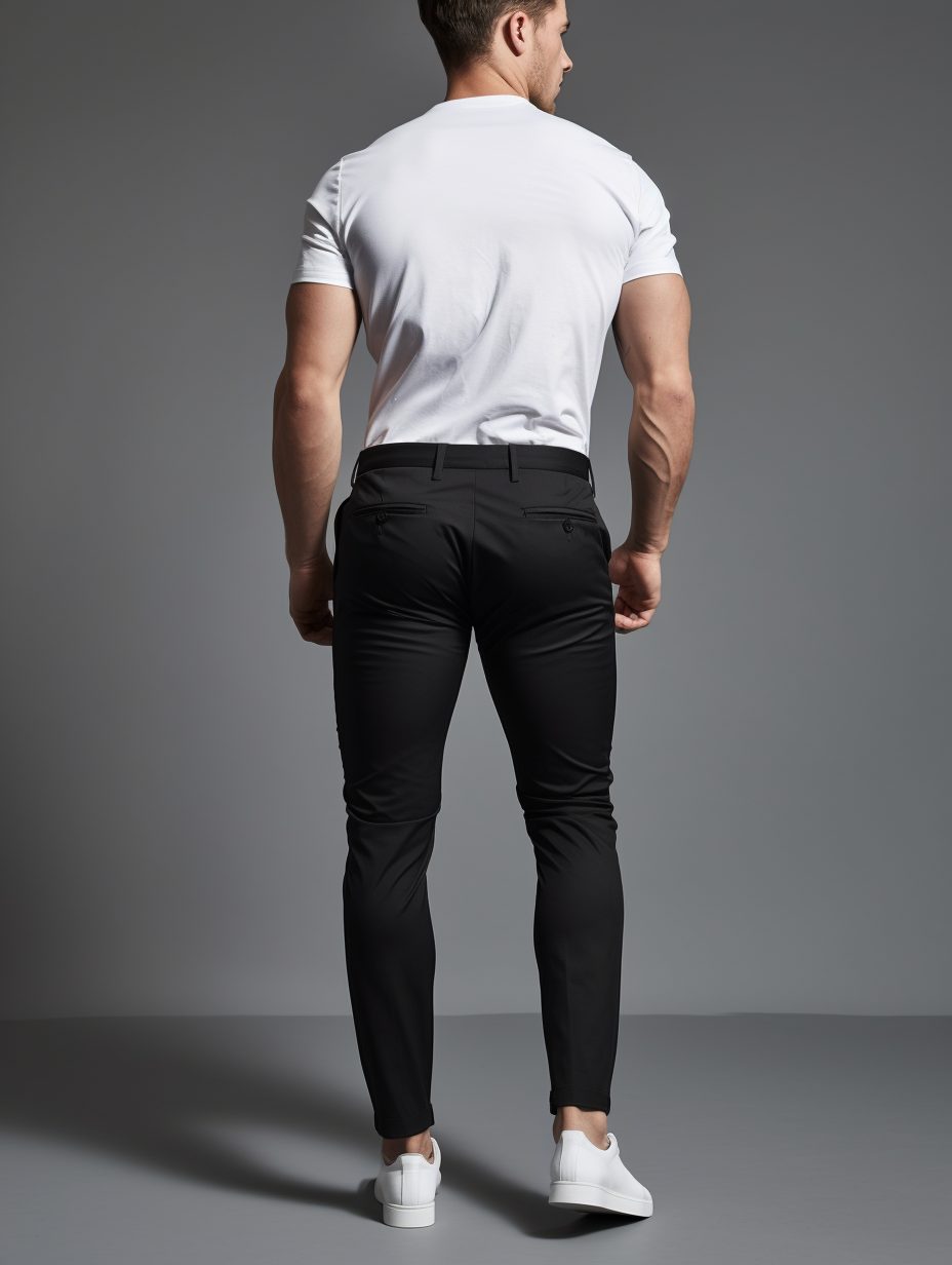 Slim Fit Stretch Chino Trousers for Men