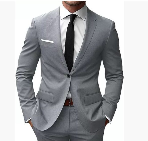 Slim Fit Suit Set for Men
