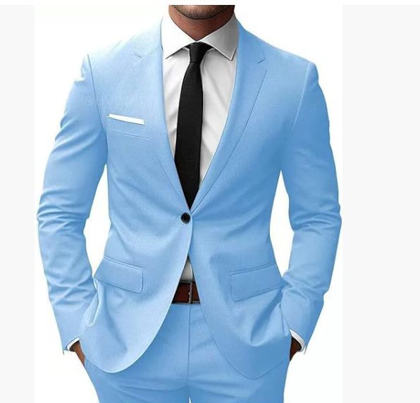Slim Fit Suit Set for Men