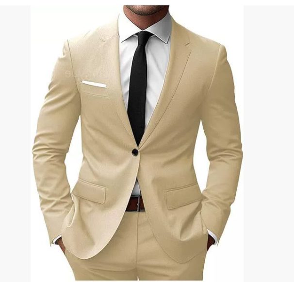 Slim Fit Suit Set for Men