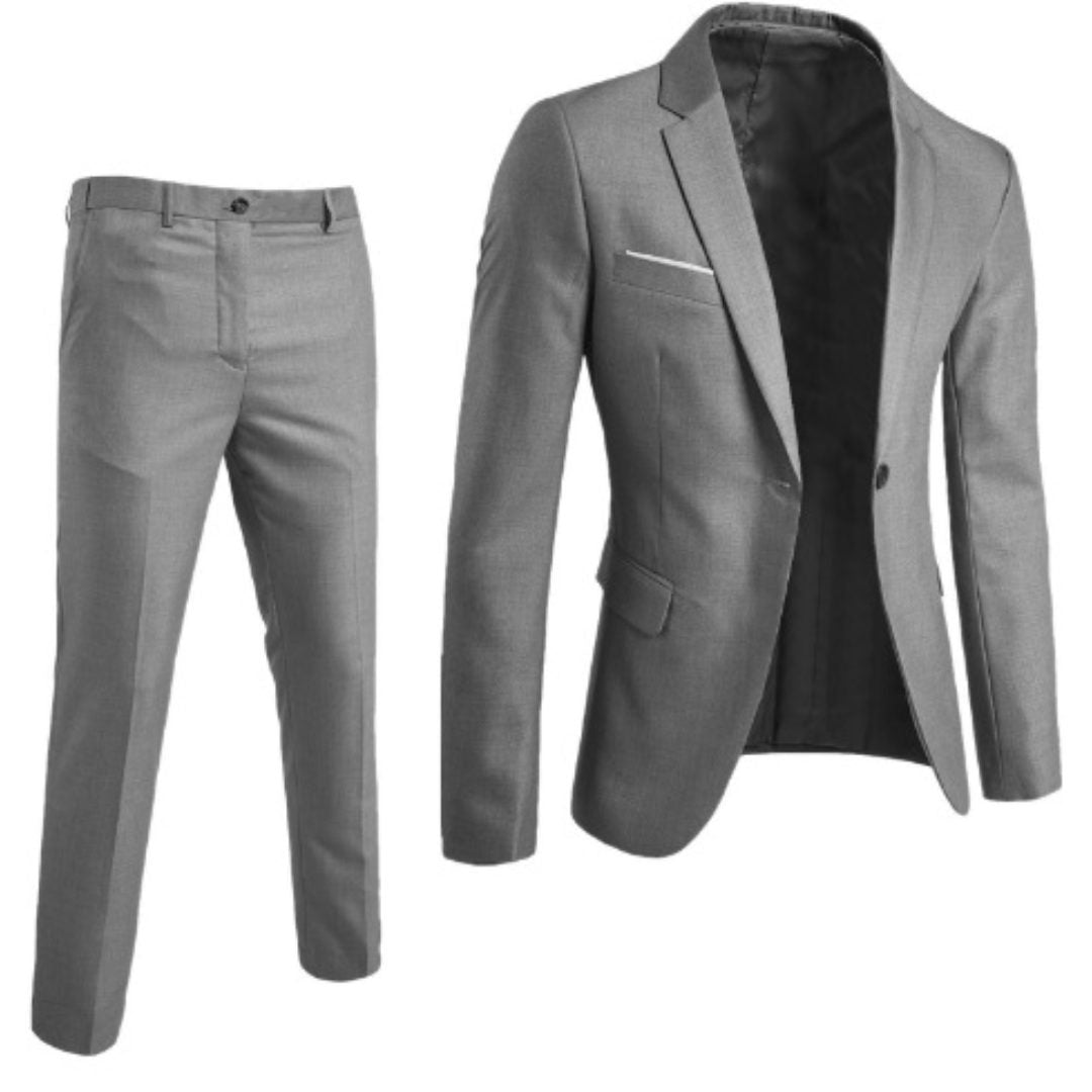 Slim Fit Two-Piece Suit Set for Men