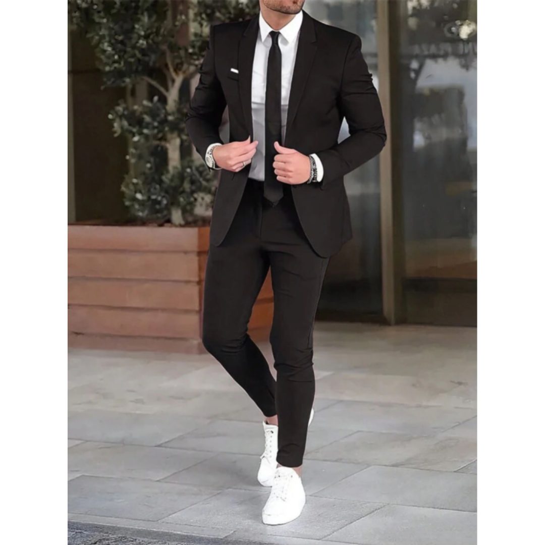 Slim Fit Two-Piece Suit Set for Men