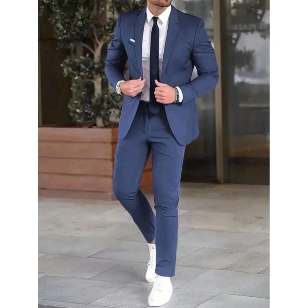 Slim Fit Two-Piece Suit Set for Men
