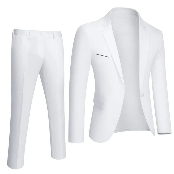 Slim Fit Two-Piece Suit Set for Men