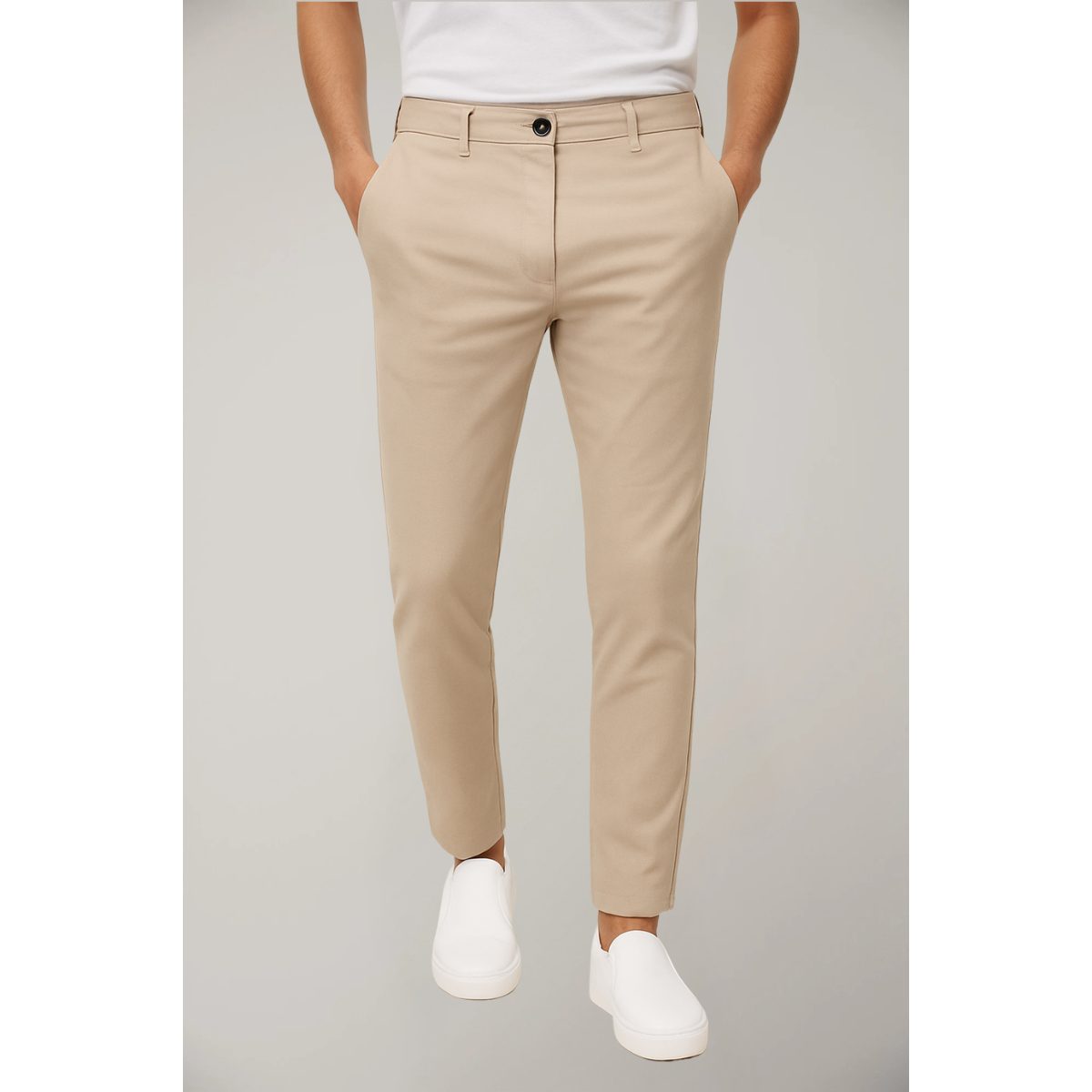 Slim Leg Chino Trousers for Men