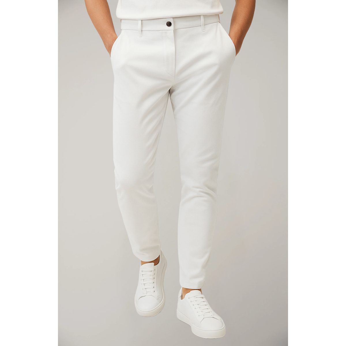 Slim Leg Chino Trousers for Men