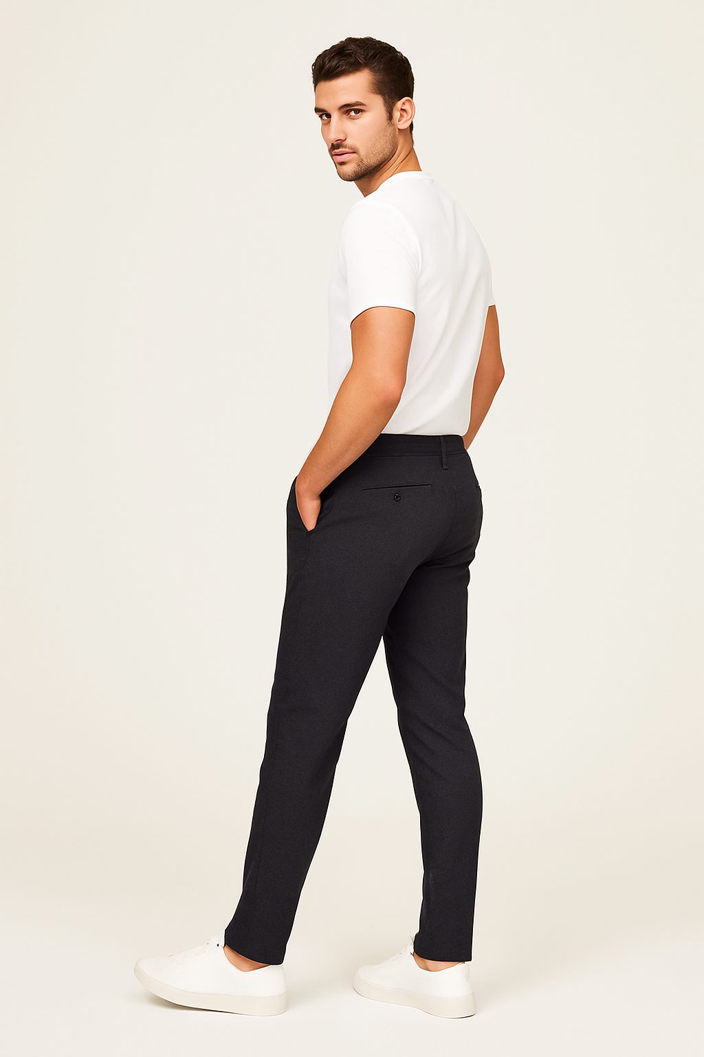 Slim Leg Chino Trousers for Men