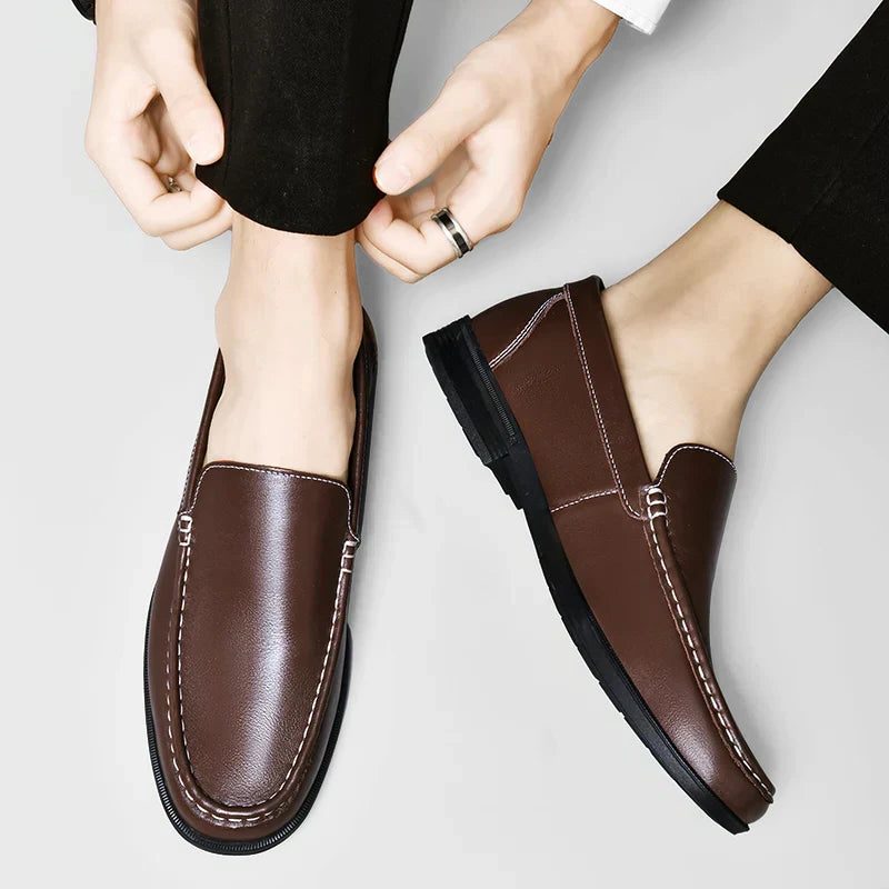 Slip-On Leather Venetian Loafer for Men