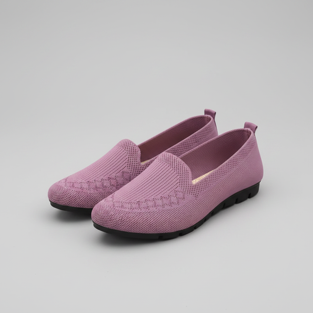 Women's Slip-On Loafers Knit Flat Orthopedic Shoes