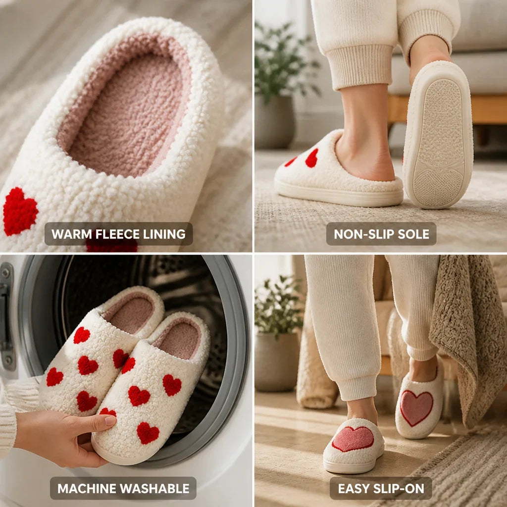 Slippers | Sherpa Fleece Lined & Cushioned Non-Slip Sole