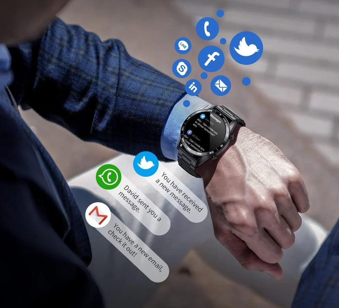 Luxury Men's Smartwatch | Multisport Mode | Health Monitoring
