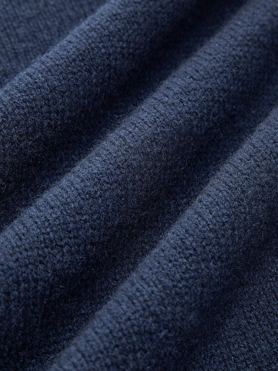 Eloise | Women's Knit Sweater Denim Collar Long Sleeve