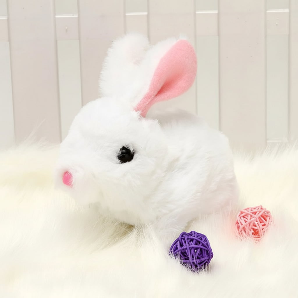 Soft Plush Bunny Stuffed Animal Toy with Interactive Features