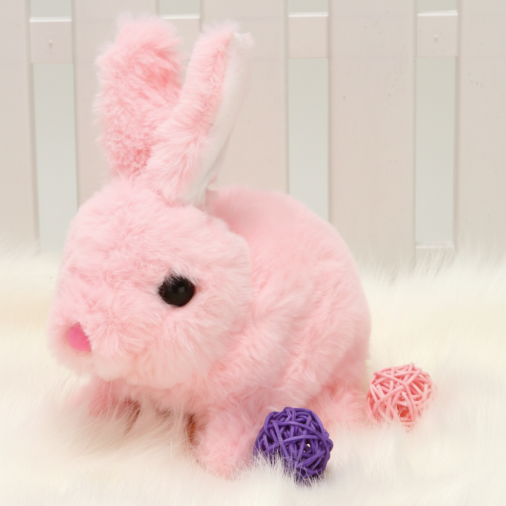 Soft Plush Bunny Stuffed Animal Toy with Interactive Features