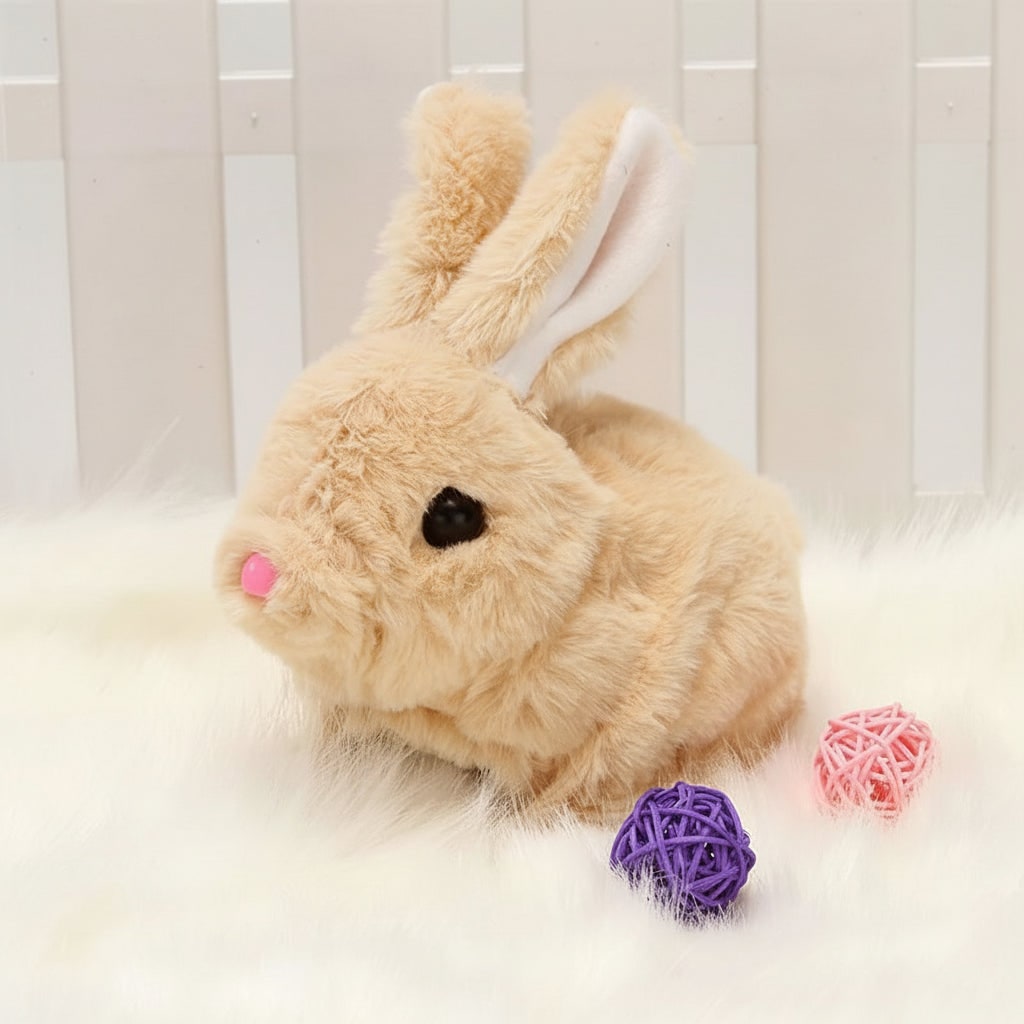 Soft Plush Bunny Stuffed Animal Toy with Interactive Features