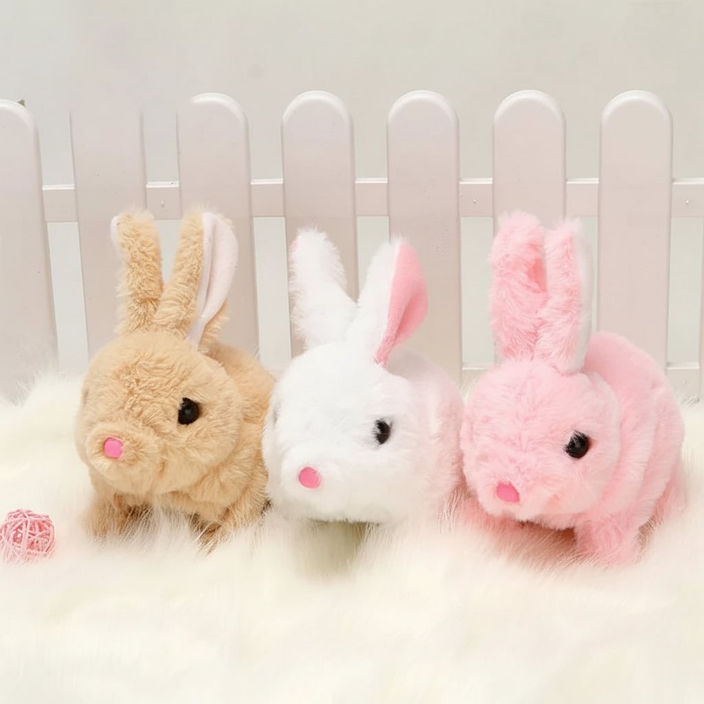Soft Plush Bunny Stuffed Animal Toy with Interactive Features