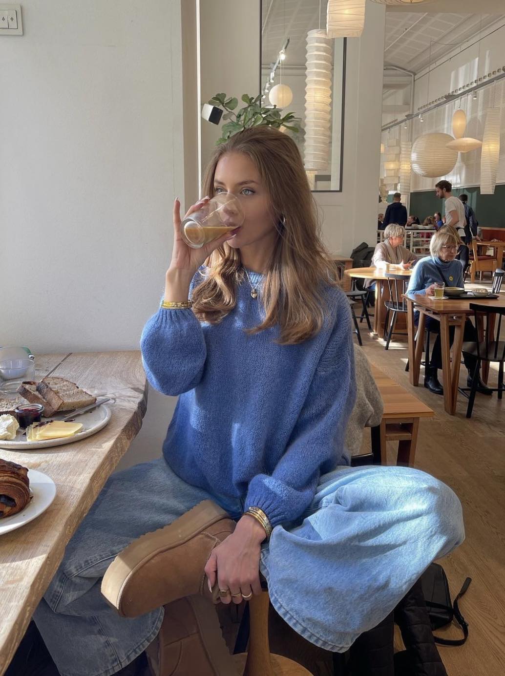 Women's Loose Fit Round Neck Jumper Long Sleeve