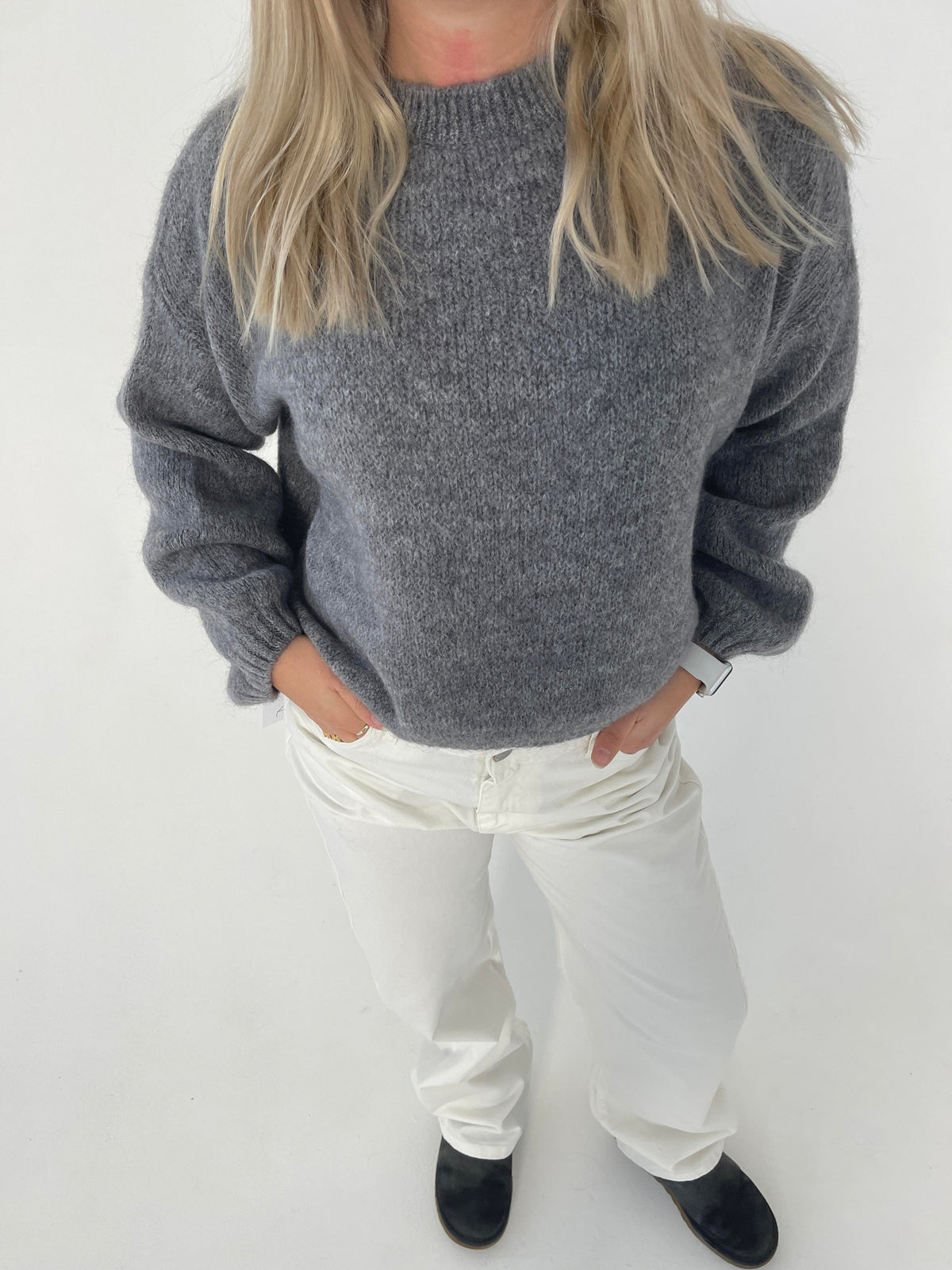 Women's Loose Fit Round Neck Jumper Long Sleeve
