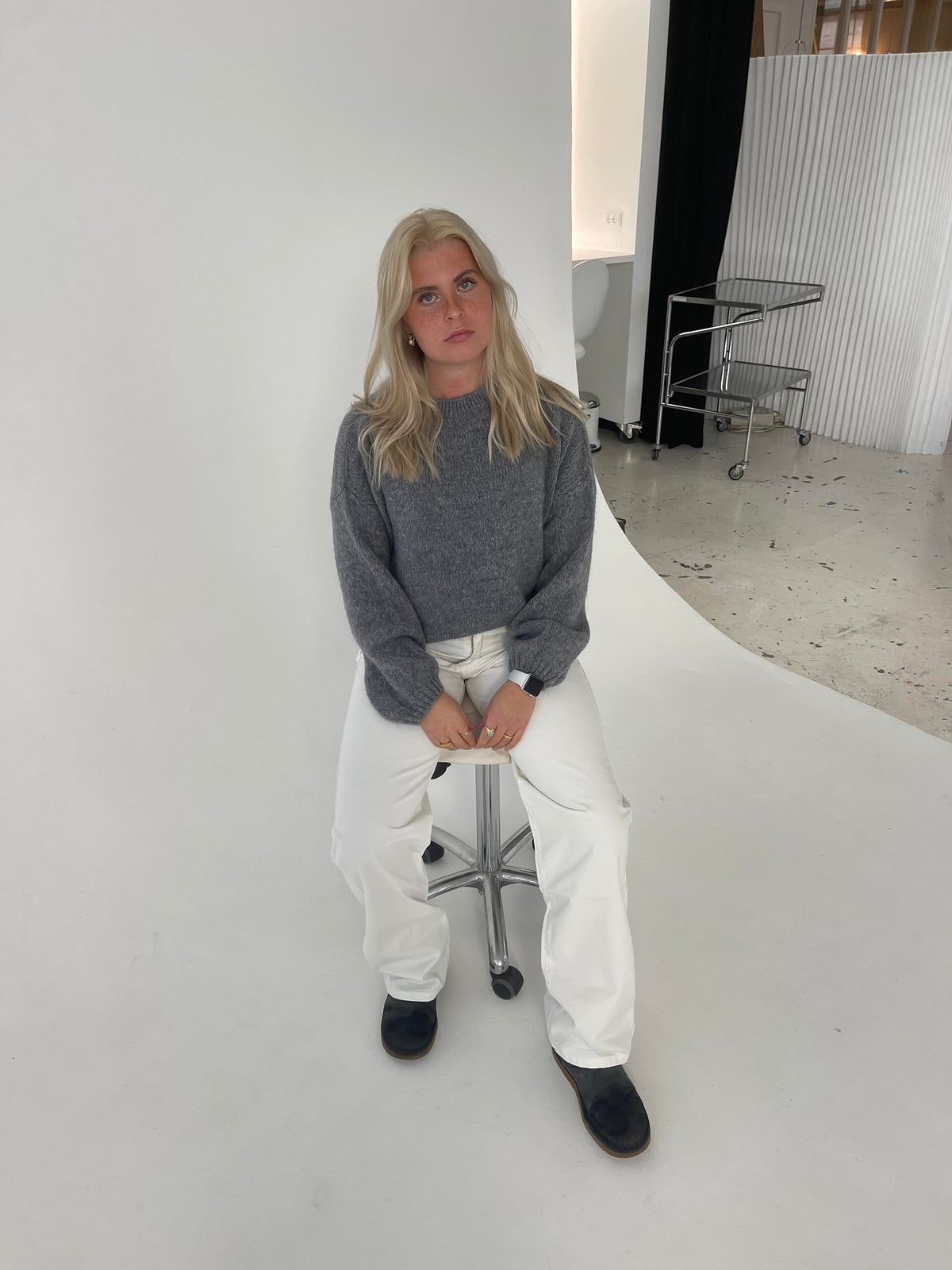 Women's Loose Fit Round Neck Jumper Long Sleeve