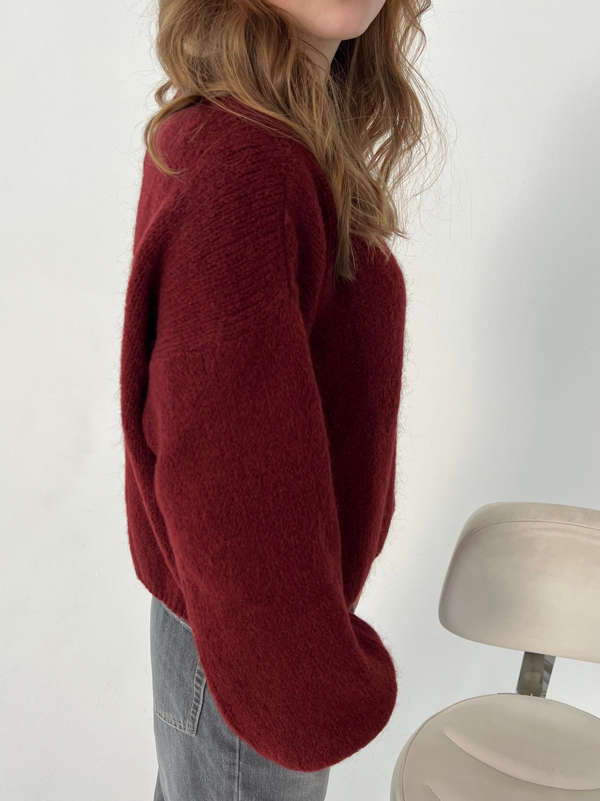 Women's Loose Fit Round Neck Jumper Long Sleeve