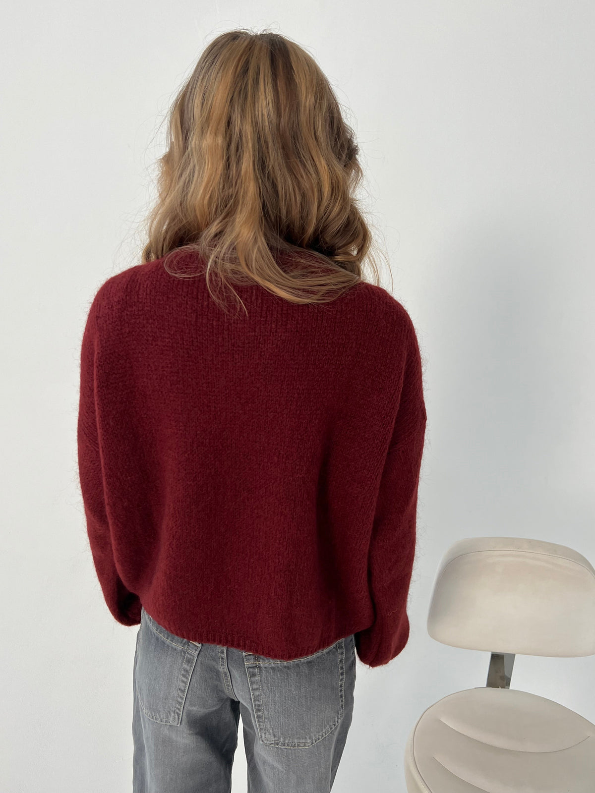Women's Loose Fit Round Neck Jumper Long Sleeve