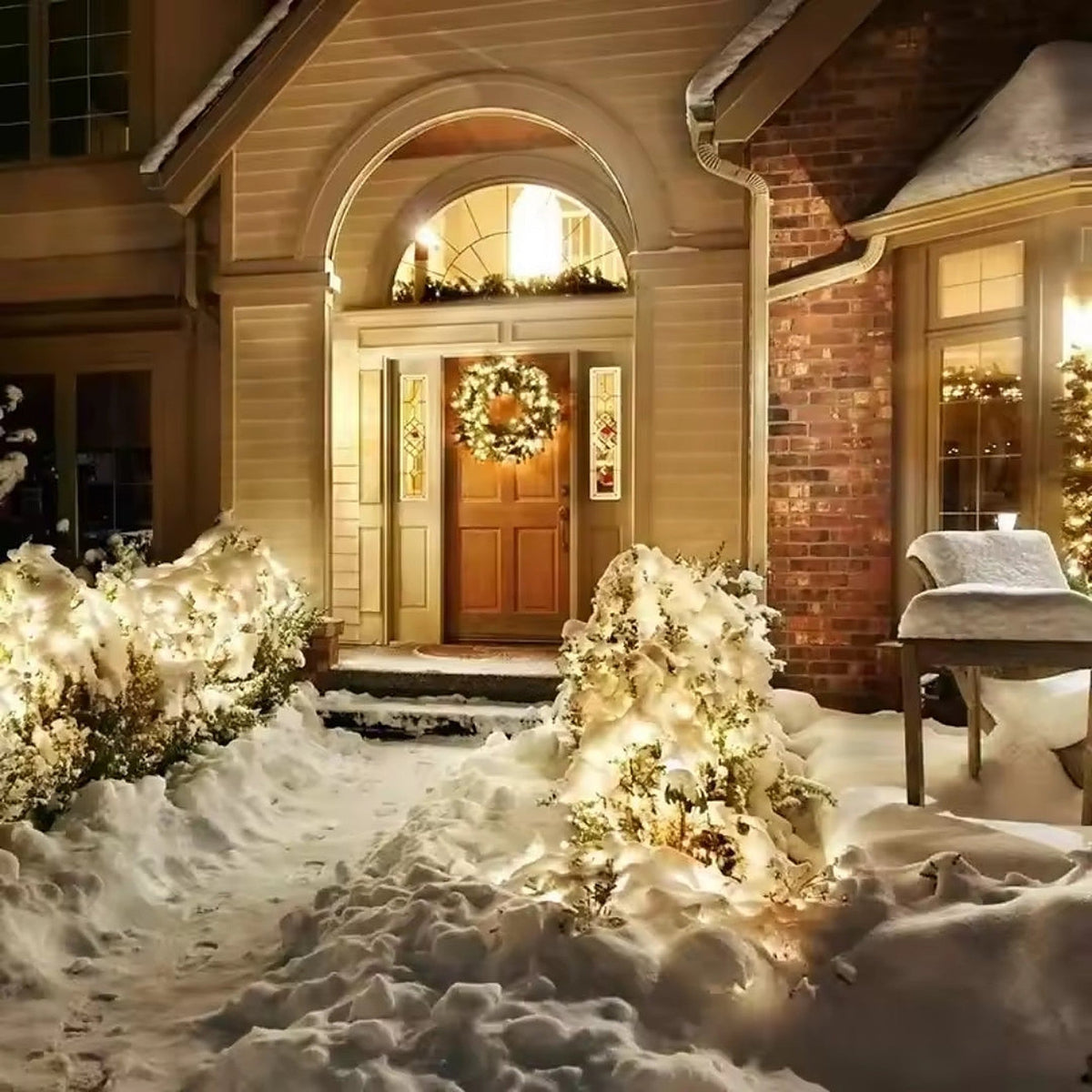 Solar Curtain Lights - Waterproof Outdoor Christmas Lights with 8 Lighting Modes