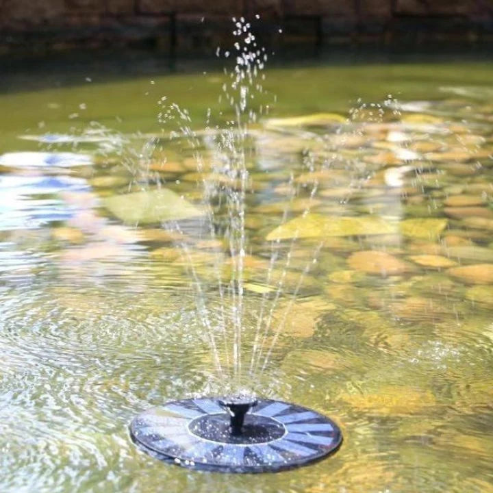 Solar Fountain | Self-Starting & Interchangeable Nozzles | 45 cm Spray Height