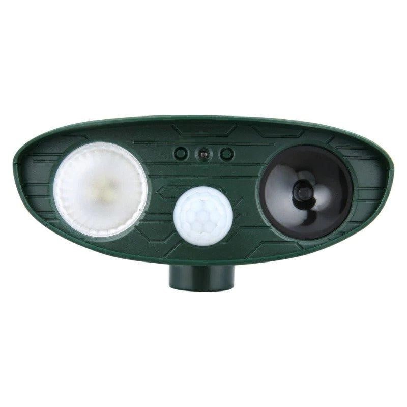 Solar Powered Ultrasonic Pest Repeller with Motion Sensor and Flashing LED Light