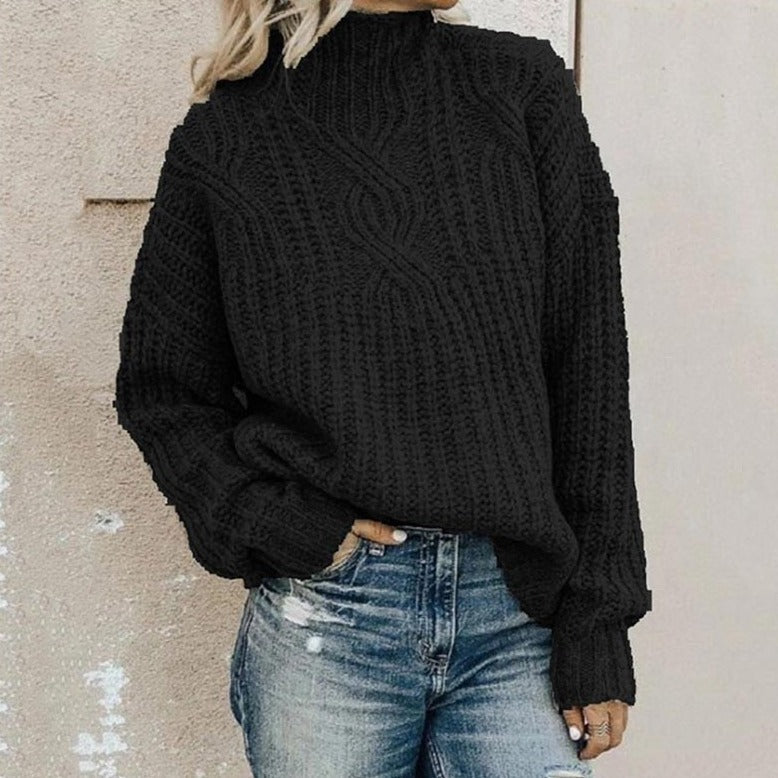 Marina | Cable Knit Green Sweater