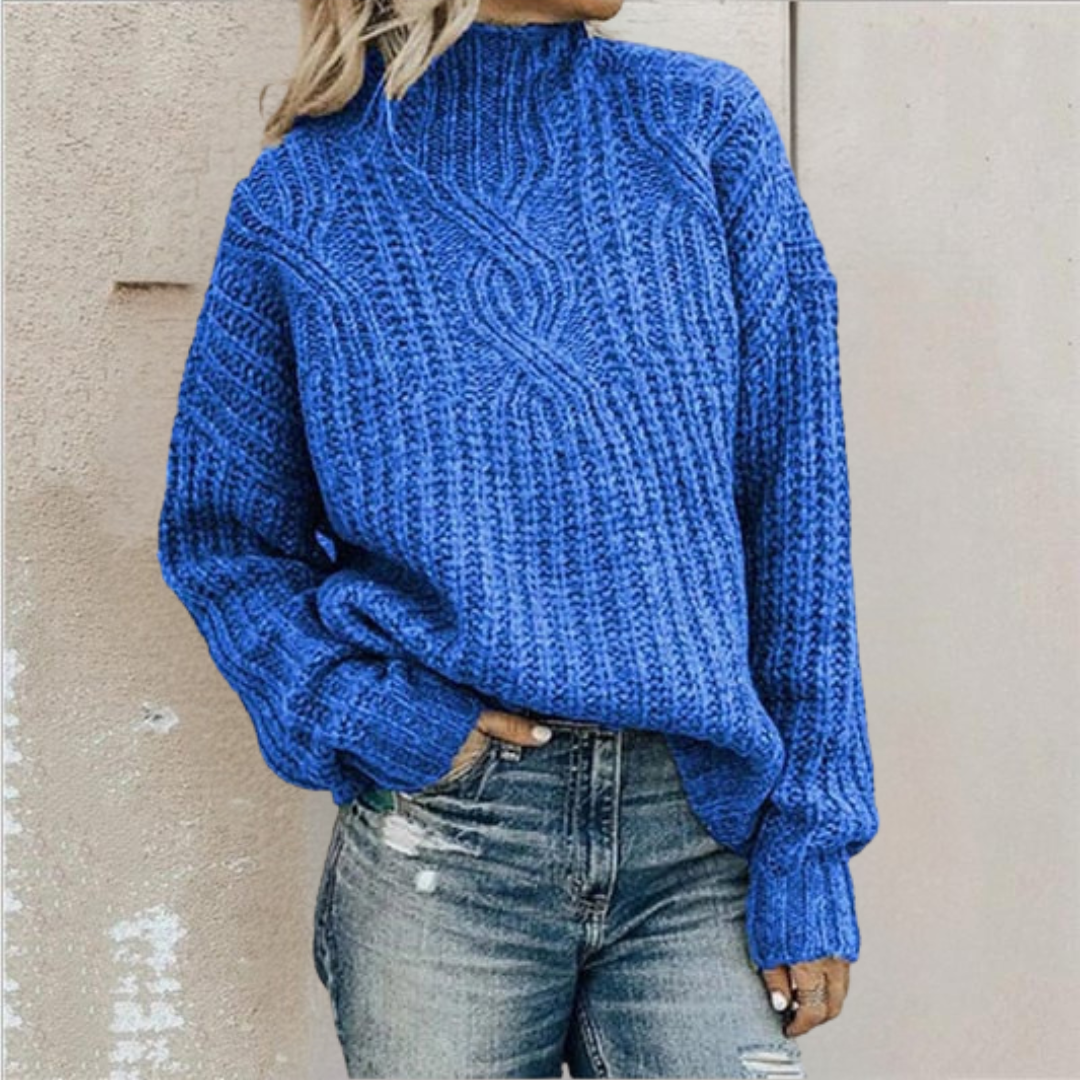 Marina | Cable Knit Green Sweater
