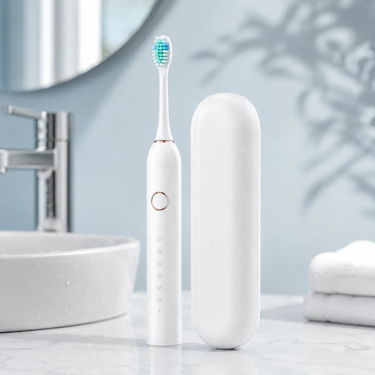 Sonic Electric Toothbrush | Rechargeable & Waterproof | With Brush Heads & Storage Box