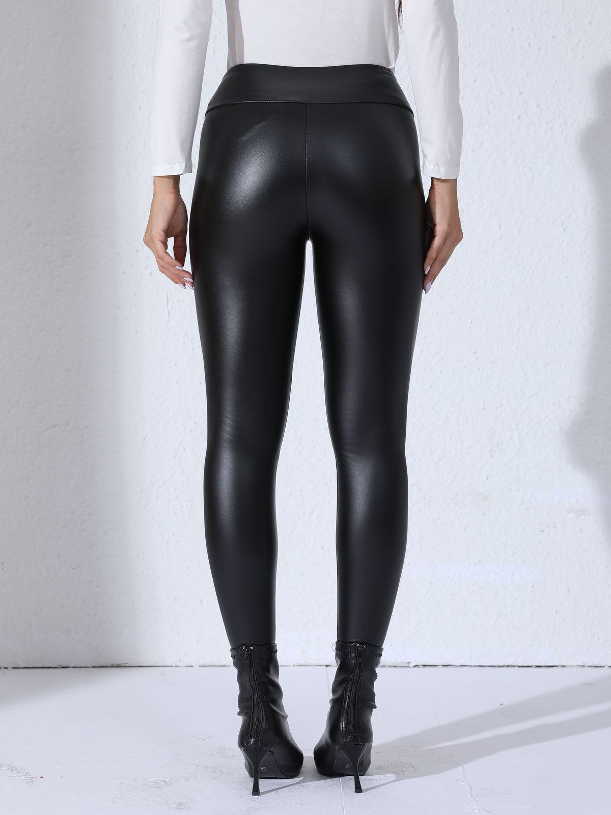 Women’s High-Waisted Faux Leather Leggings
