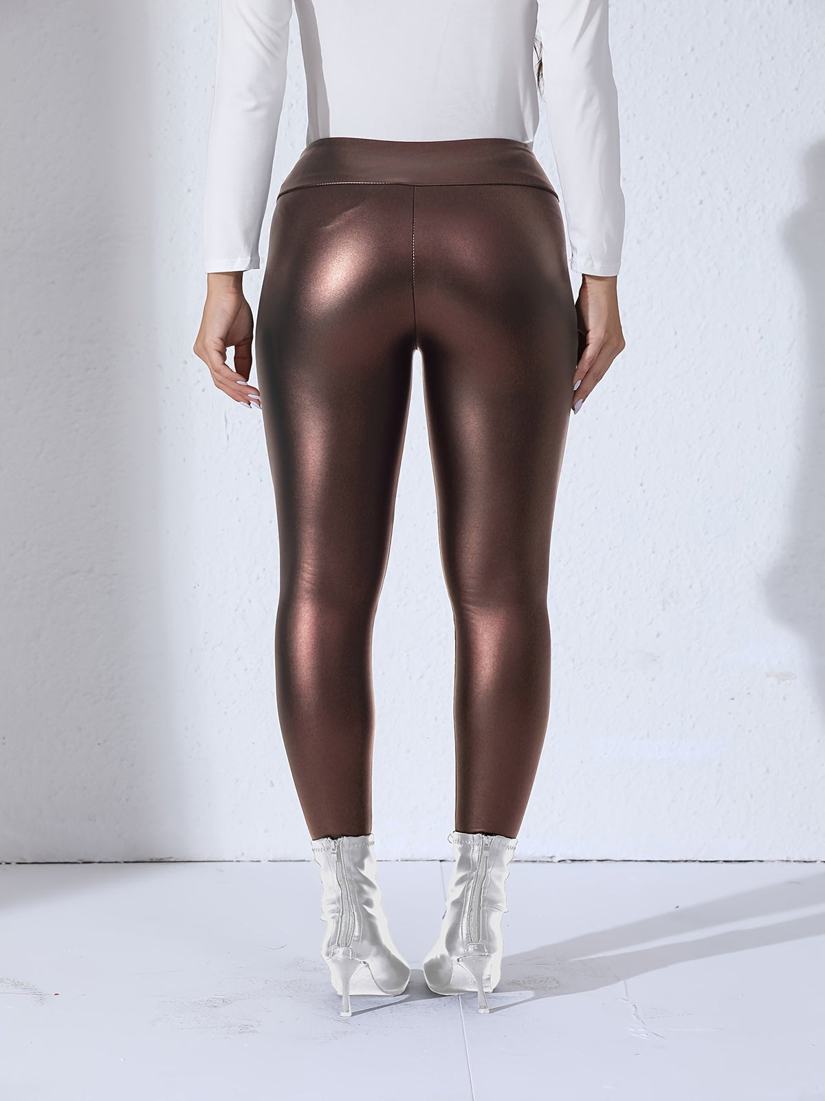 Women’s High-Waisted Faux Leather Leggings