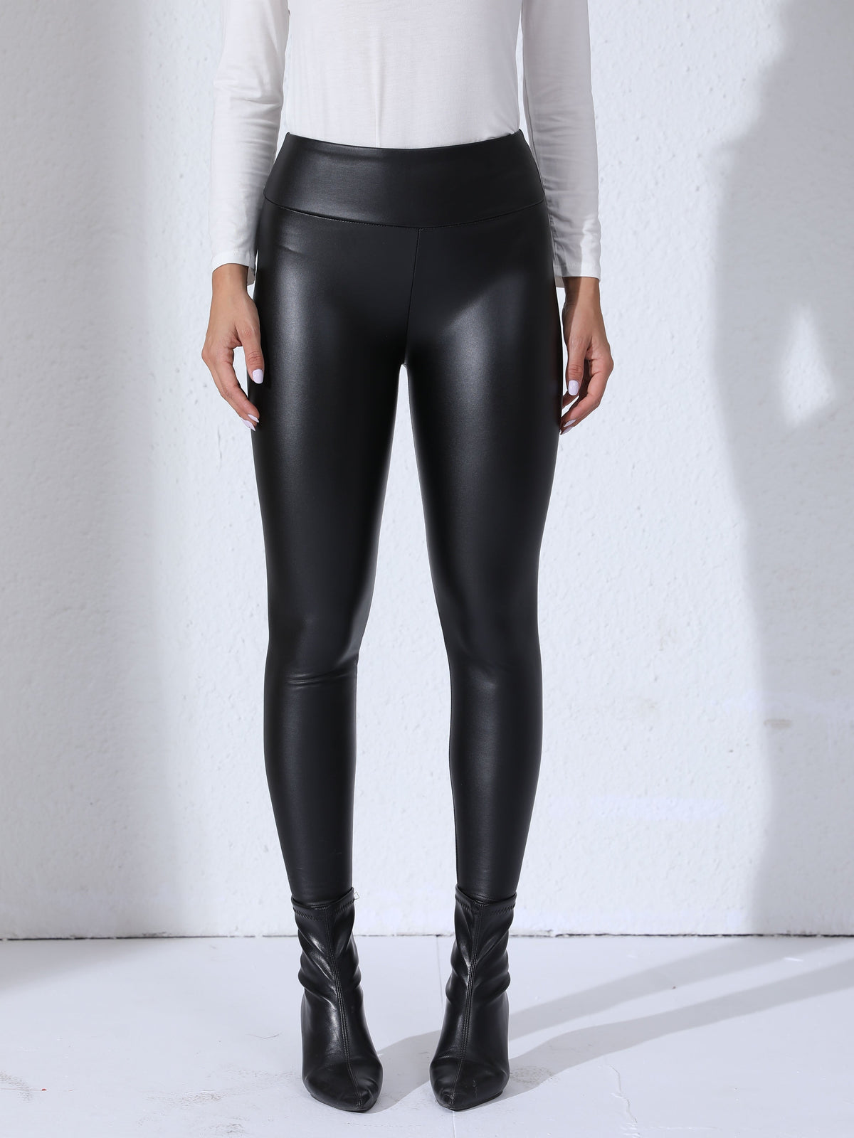 Women’s High-Waisted Faux Leather Leggings