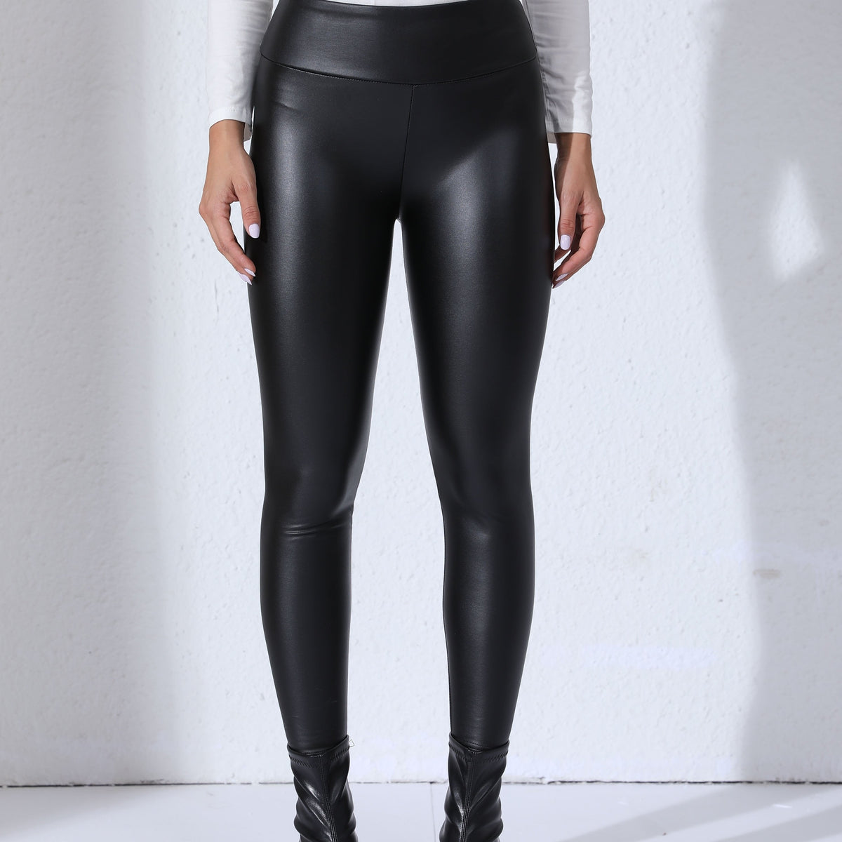 Women’s High-Waisted Faux Leather Leggings