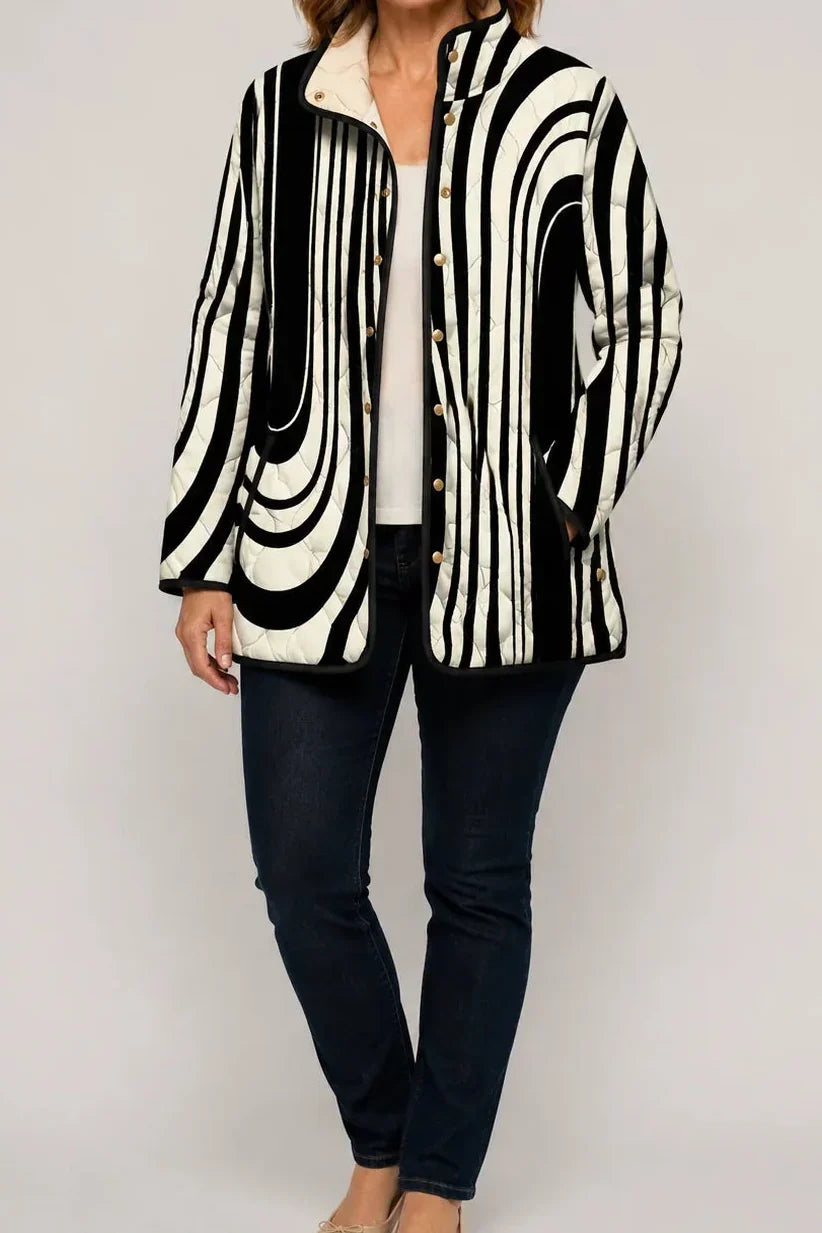 Wearbella – Floral Print Quilted Puffer Jacket