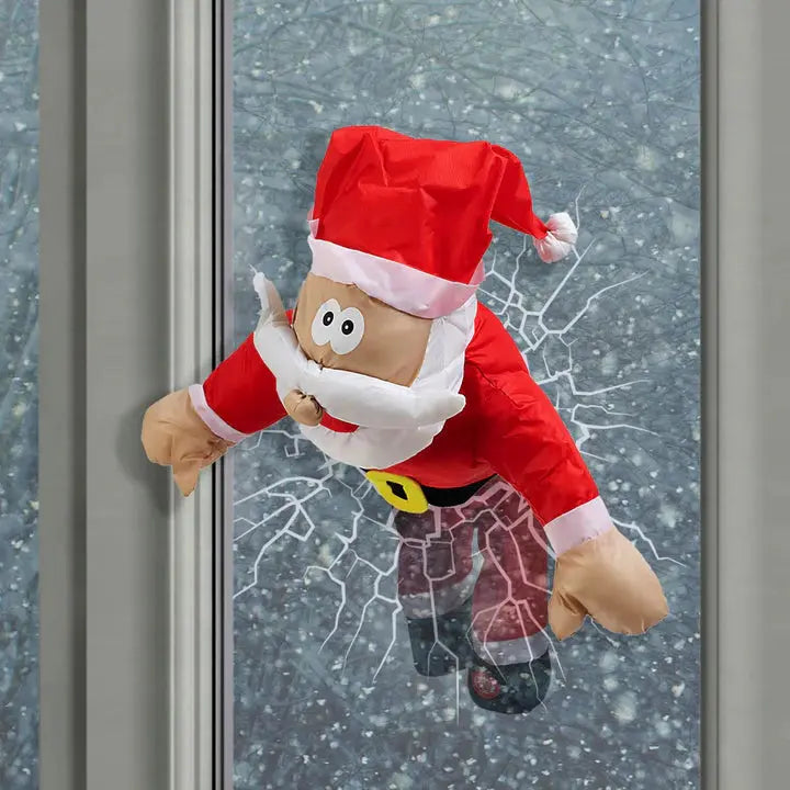 Sound-Activated Moving Window Santa Claus Christmas Figure