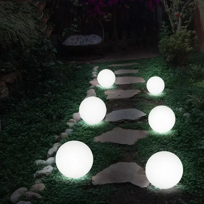 Spherical Garden Light | 16-Colour LED Rechargeable & Remote-Controlled | 12–25 cm