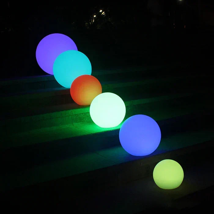 Spherical Garden Light | 16-Colour LED Rechargeable & Remote-Controlled | 12–25 cm