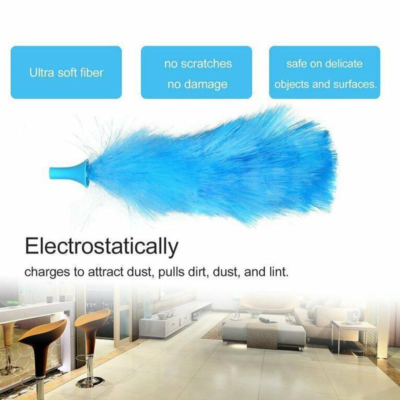 Spinning Duster | Rotating Microfiber Head | 2 Interchangeable Heads