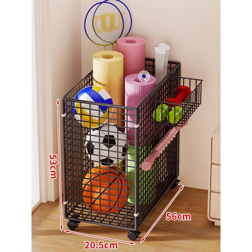 Sports Storage Cart | Vertical Space-Saving & Locking Casters