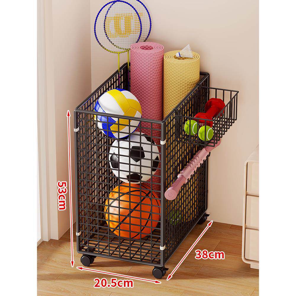 Sports Storage Cart | Vertical Space-Saving & Locking Casters