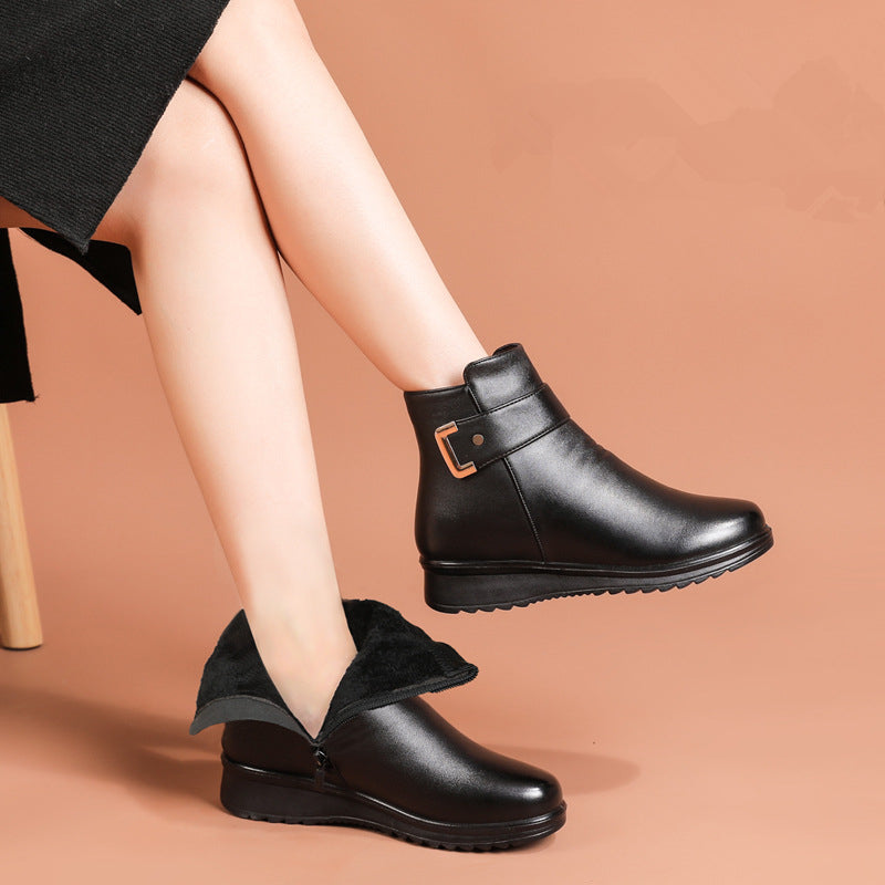 Marcelina | Buckle Strap Ankle Boots