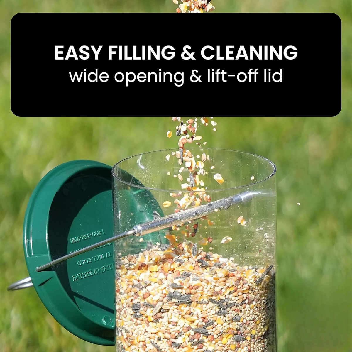 Squirrel Proof Bird Feeder with Weight-Activated Spinning Perch Tube
