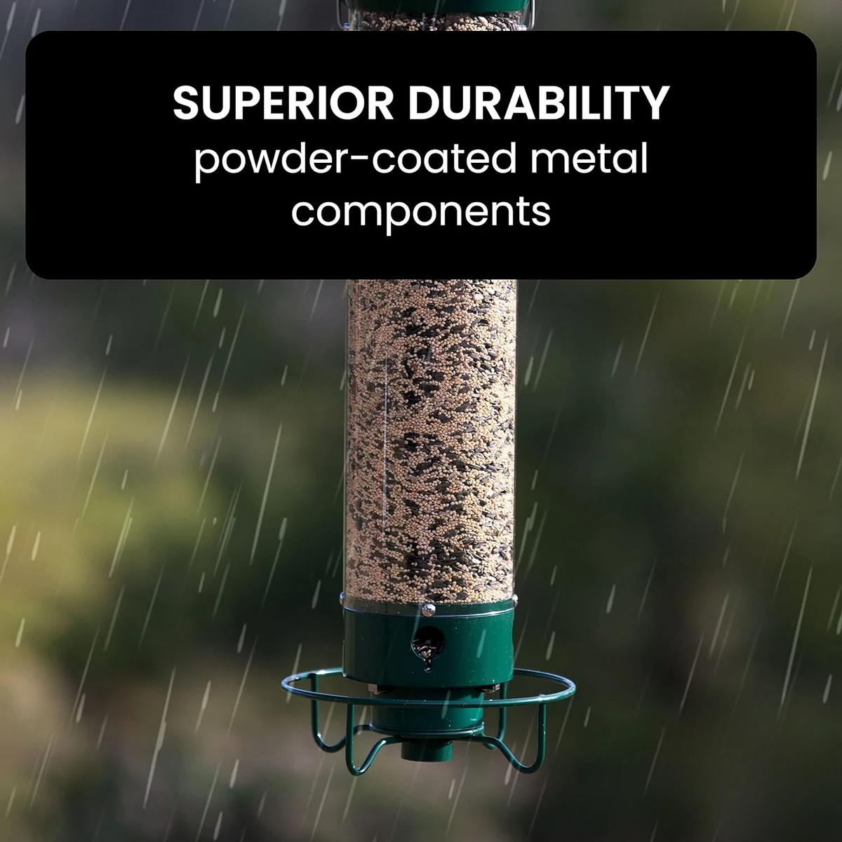 Squirrel Proof Bird Feeder with Weight-Activated Spinning Perch Tube