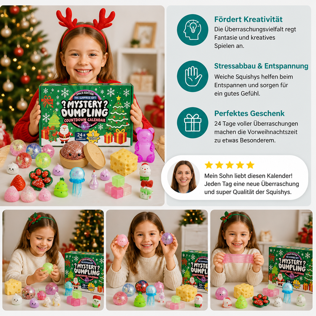 Squishy Christmas Advent Calendar for Kids – 24 Days Full of Surprises