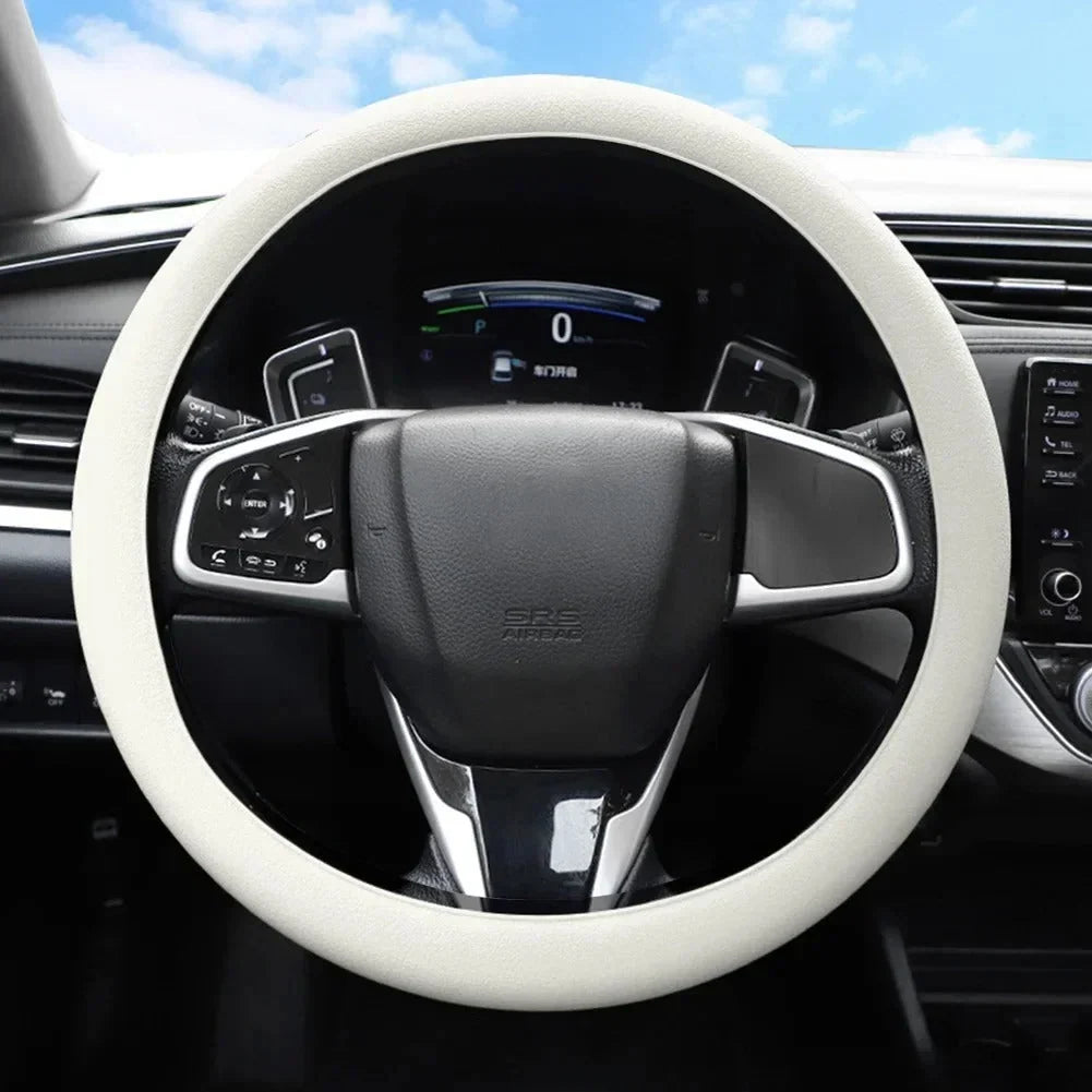 Steering Wheel Cover | Textured Silicone Non-Slip | Elastic Stretch Fit