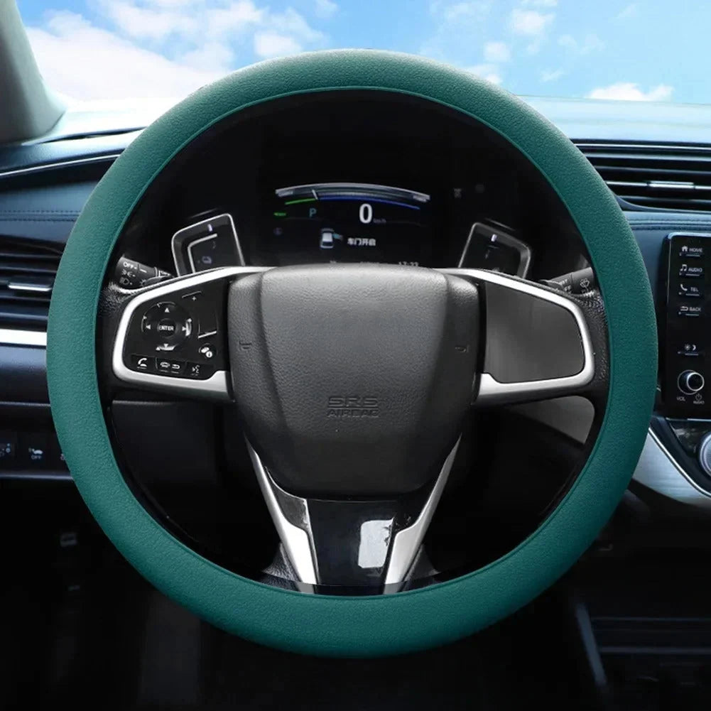 Steering Wheel Cover | Textured Silicone Non-Slip | Elastic Stretch Fit