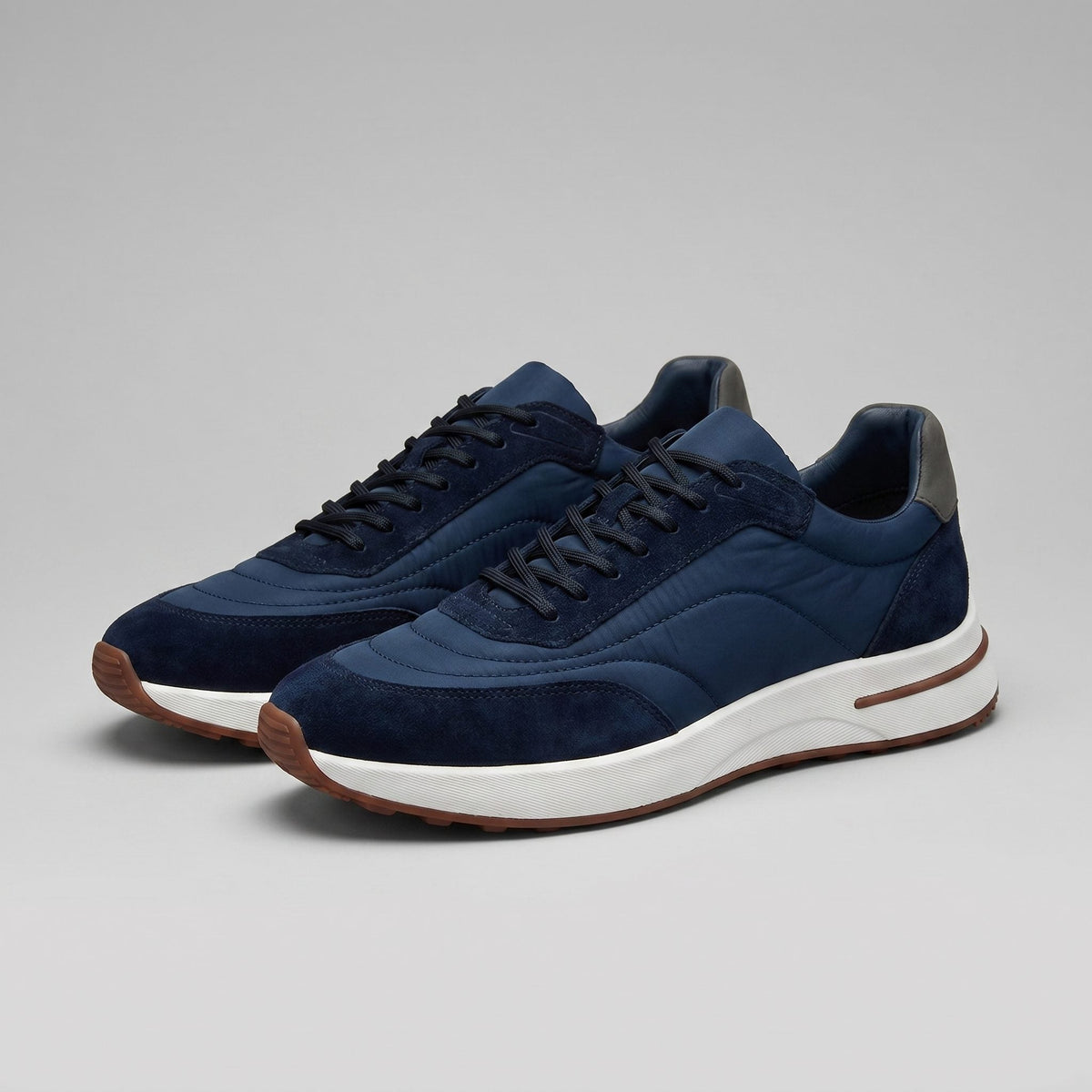 Stellan | Men's Suede Panel Lace-Up Sneakers
