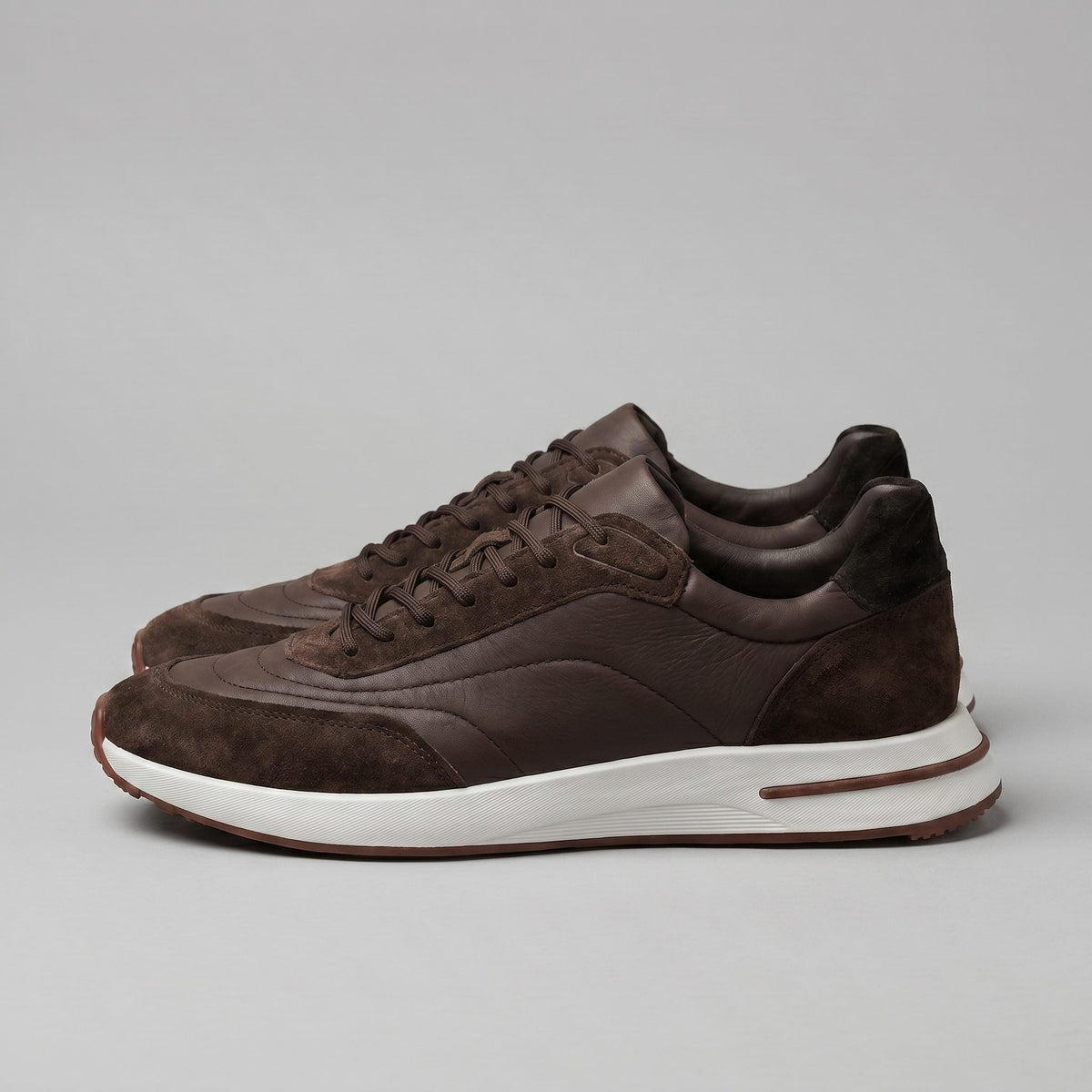 Stellan | Men's Suede Panel Lace-Up Sneakers